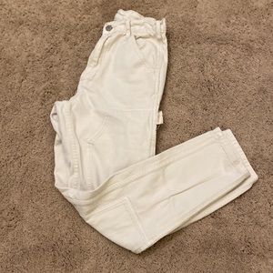 High waisted cargo jeans